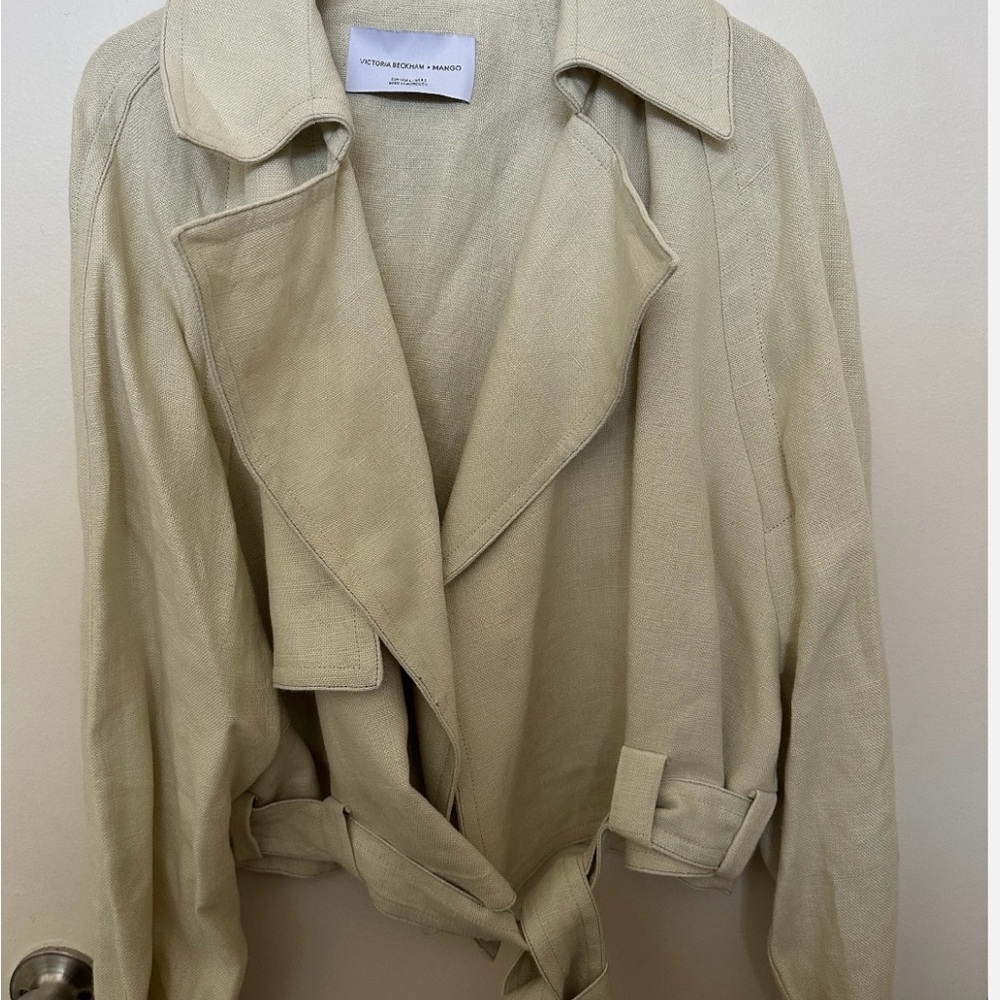 Victoria Beckham Light Tan Trench Coat